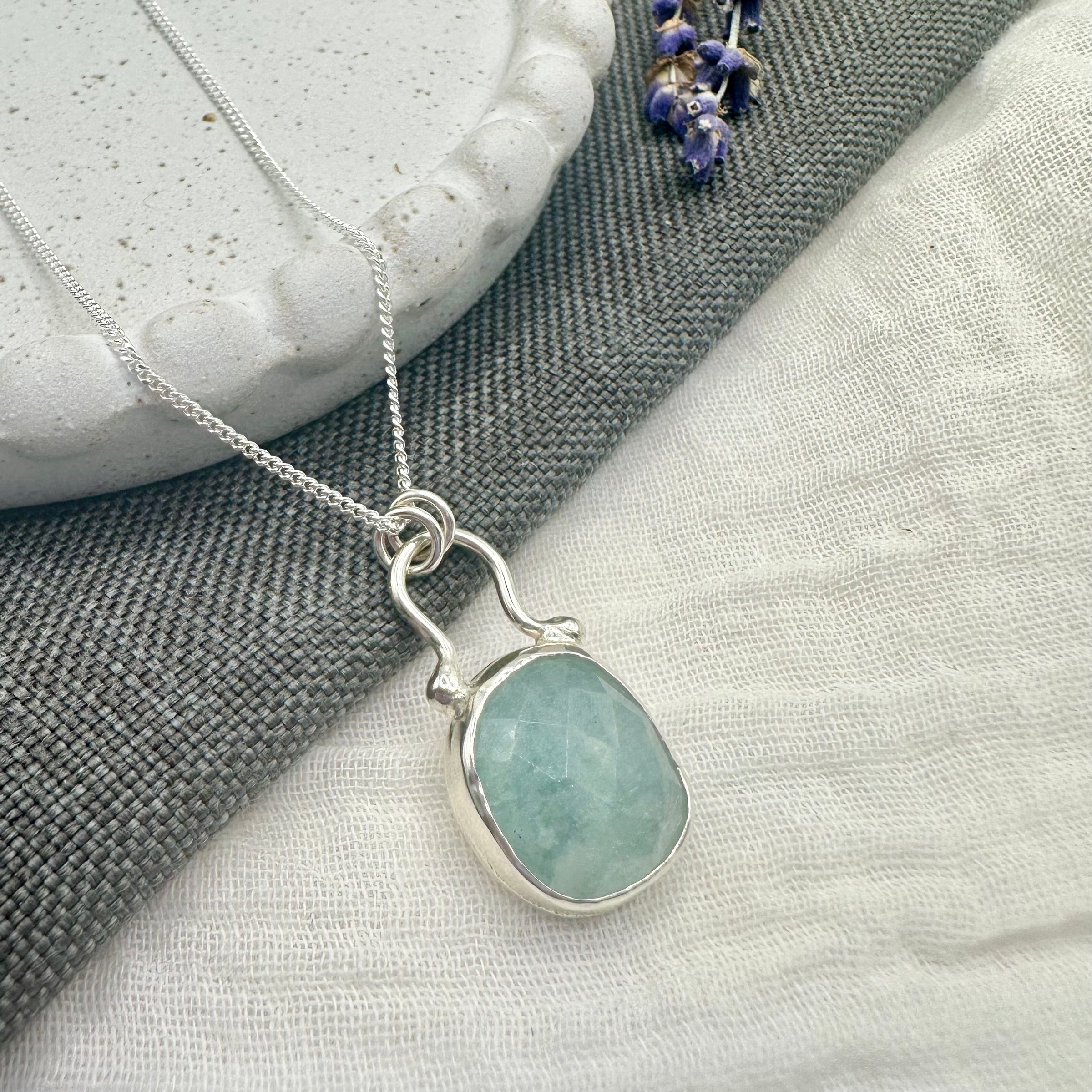 Florence Necklace in Aquamarine