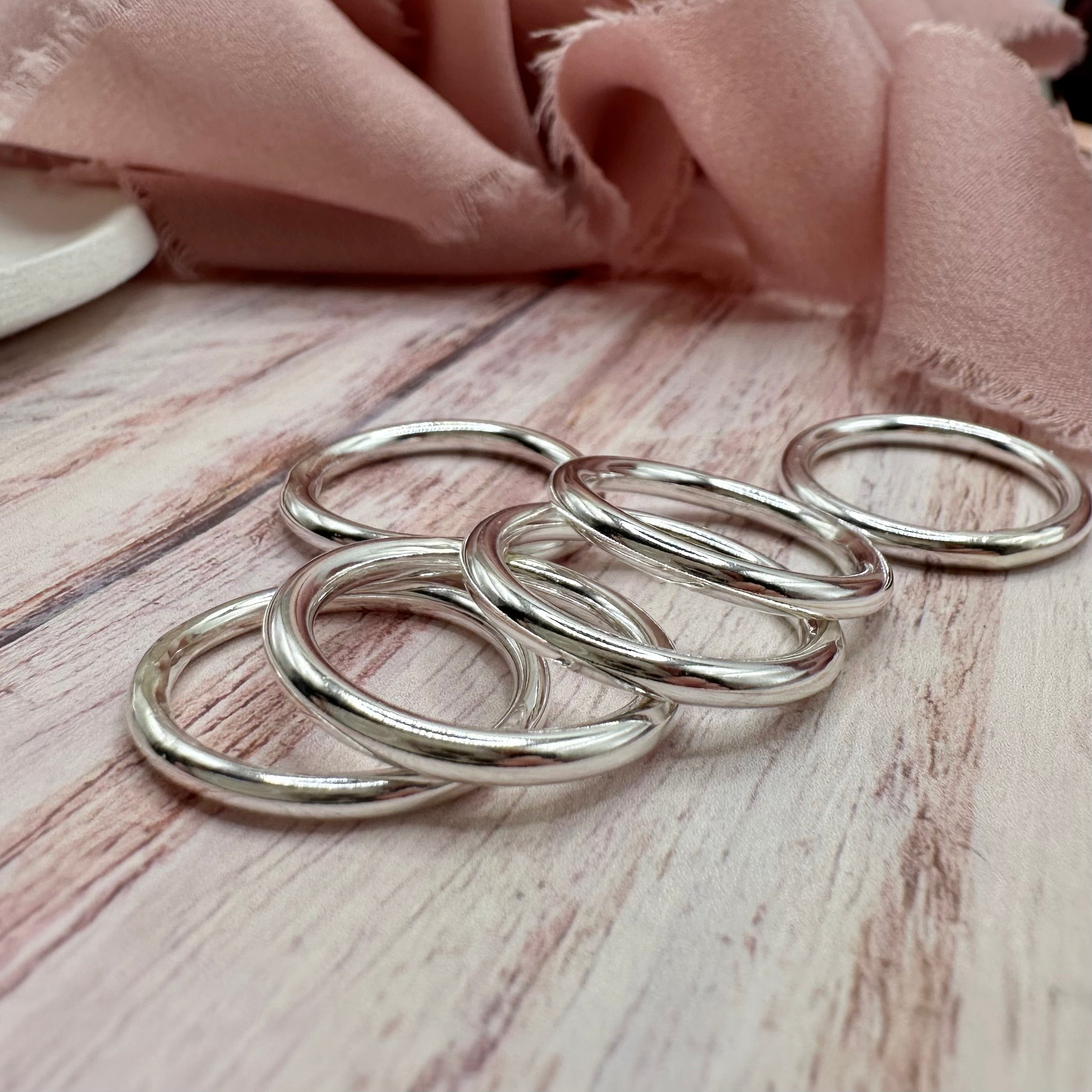 Sterling Halo Rings