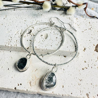 Orb Earrings - Rutilated Quartz
