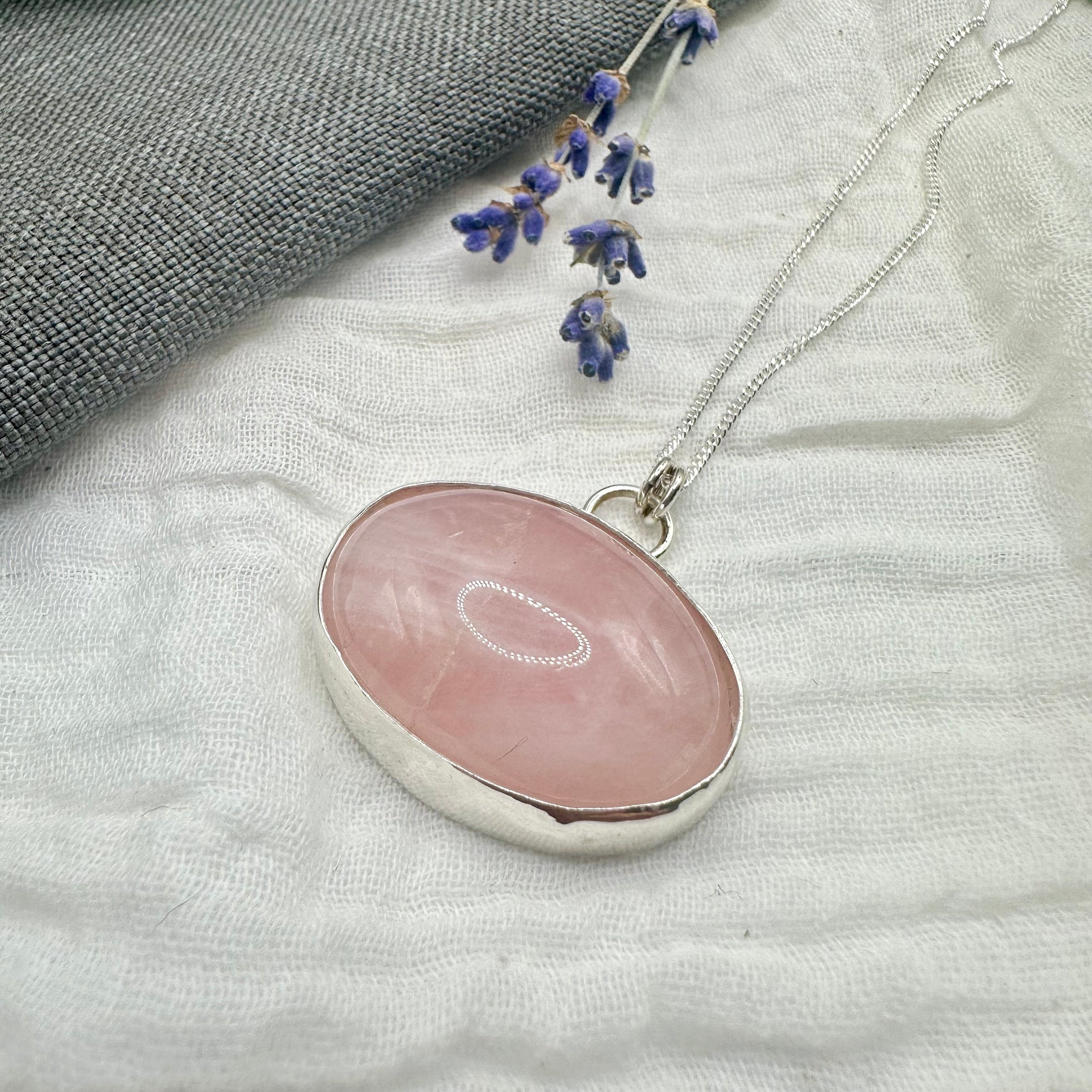 Statement Rose Quartz Necklace