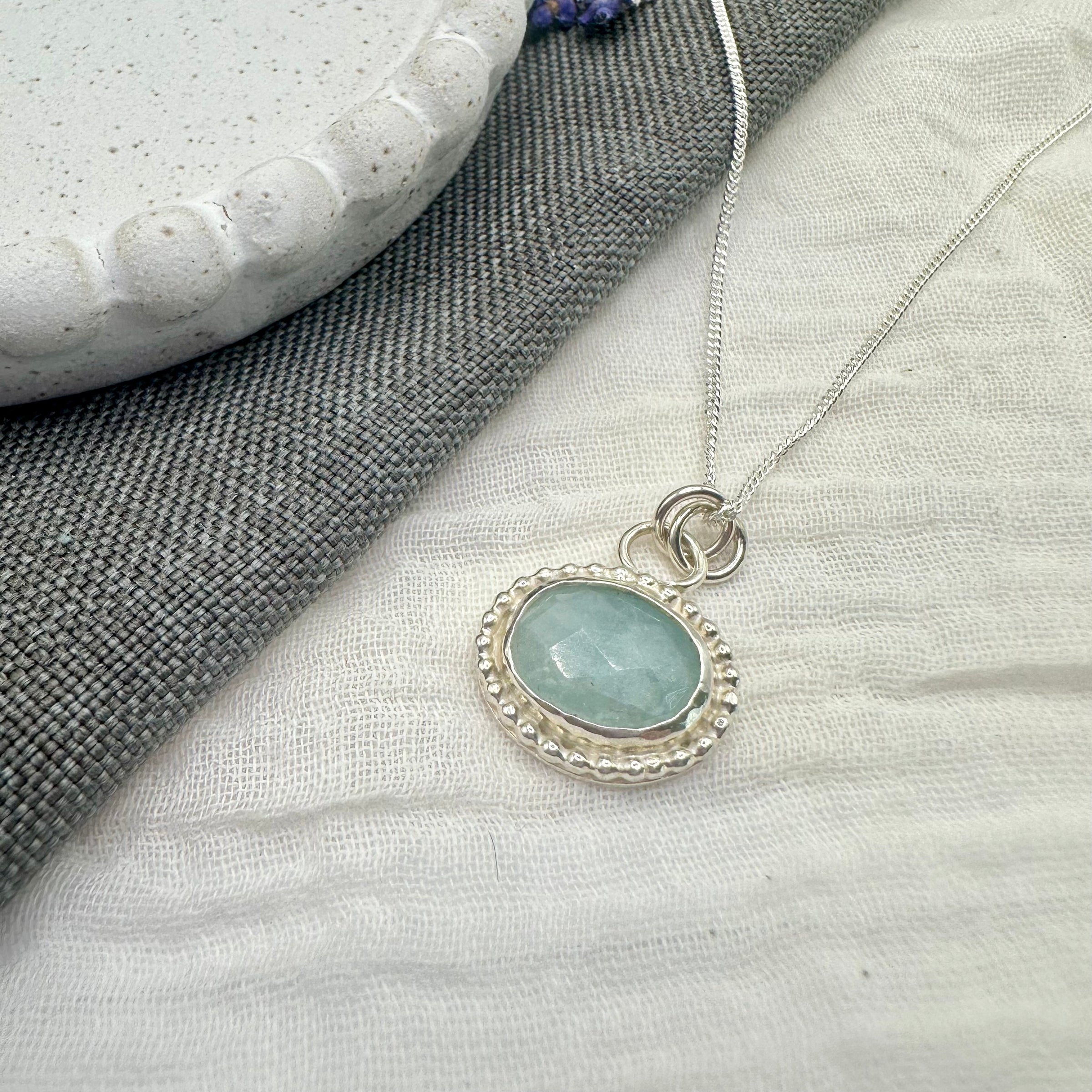 Adeline Necklace - Aquamarine