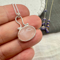 Florence Necklace in Rose Quartz