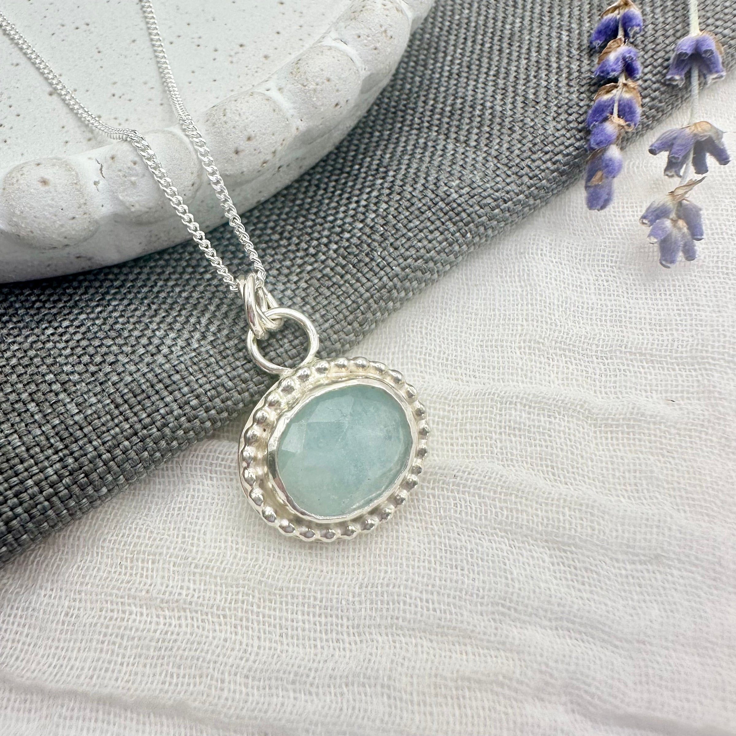 Adeline Necklace - Aquamarine