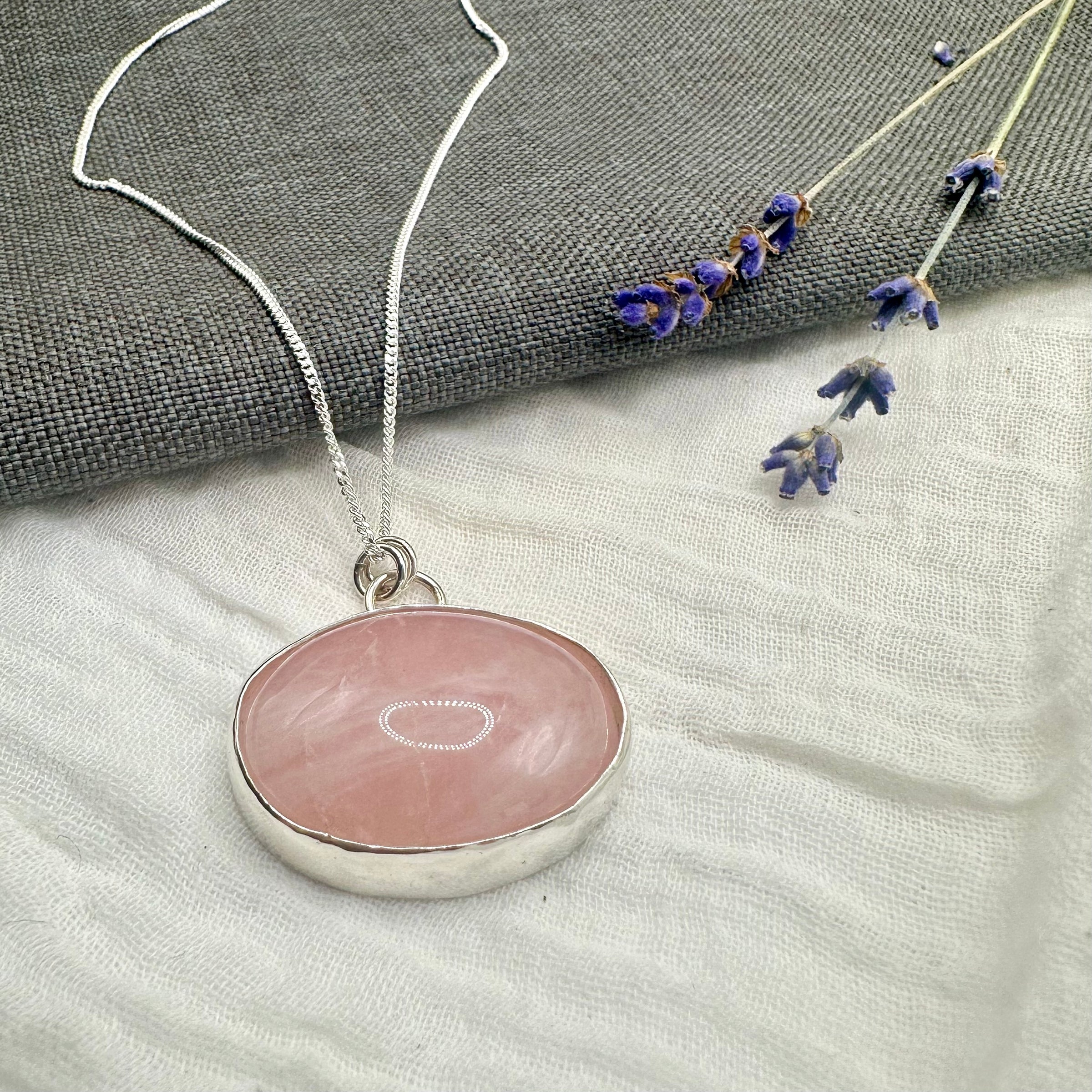 Statement Rose Quartz Necklace
