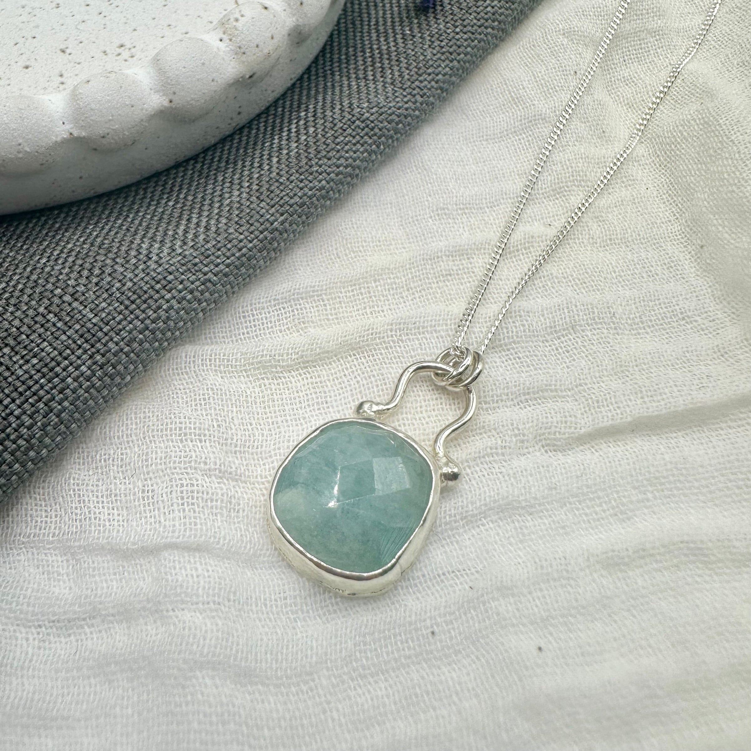 Florence Necklace in Aquamarine