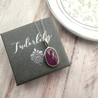 Aurelia Necklace in Pink Sapphire