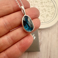 Aurelia Necklace in Moss Blue Kyanite