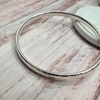 Sterling Chunky Oval Wire Bangle