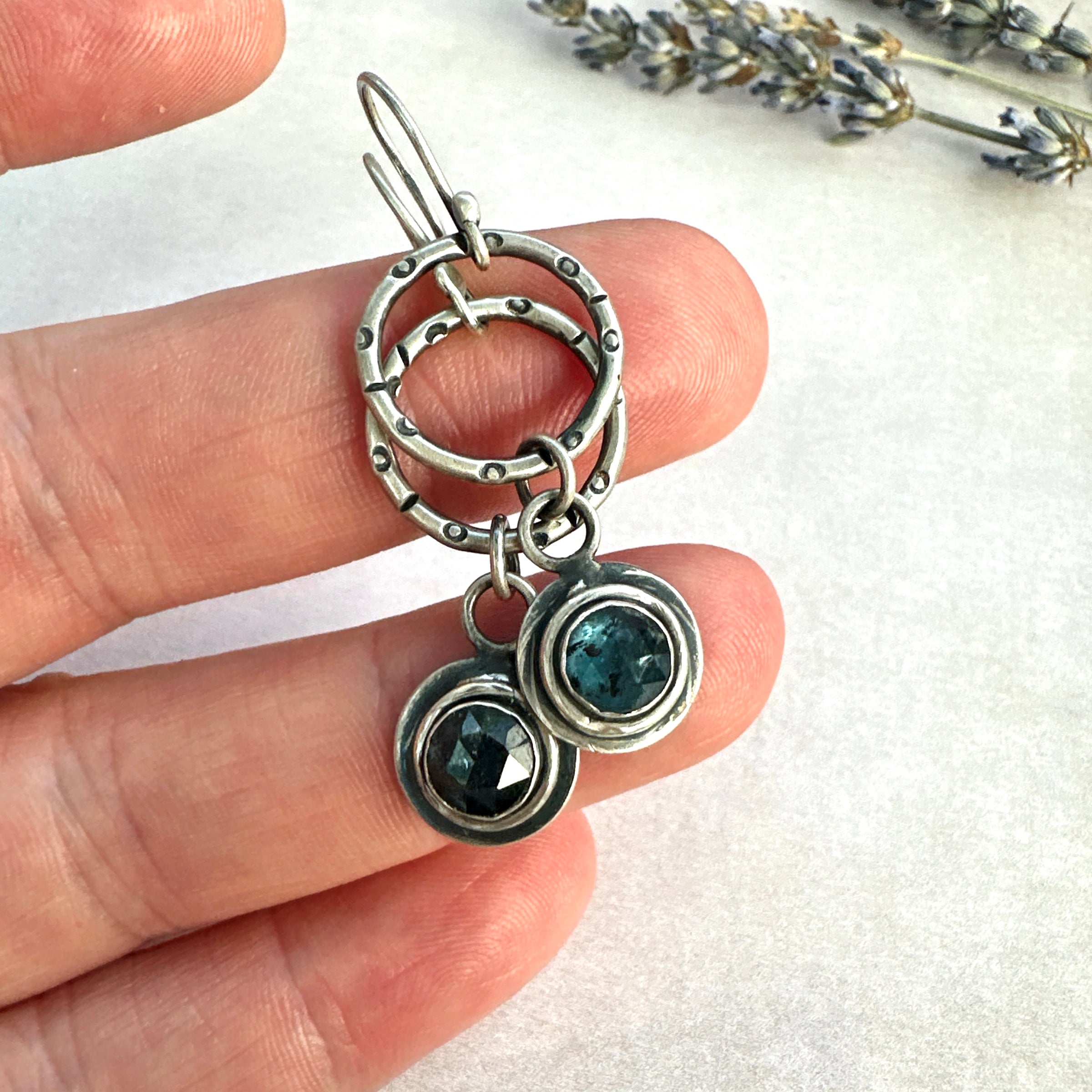 Teal Blue Kyanite Earrings