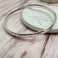Sterling Chunky Oval Wire Bangle