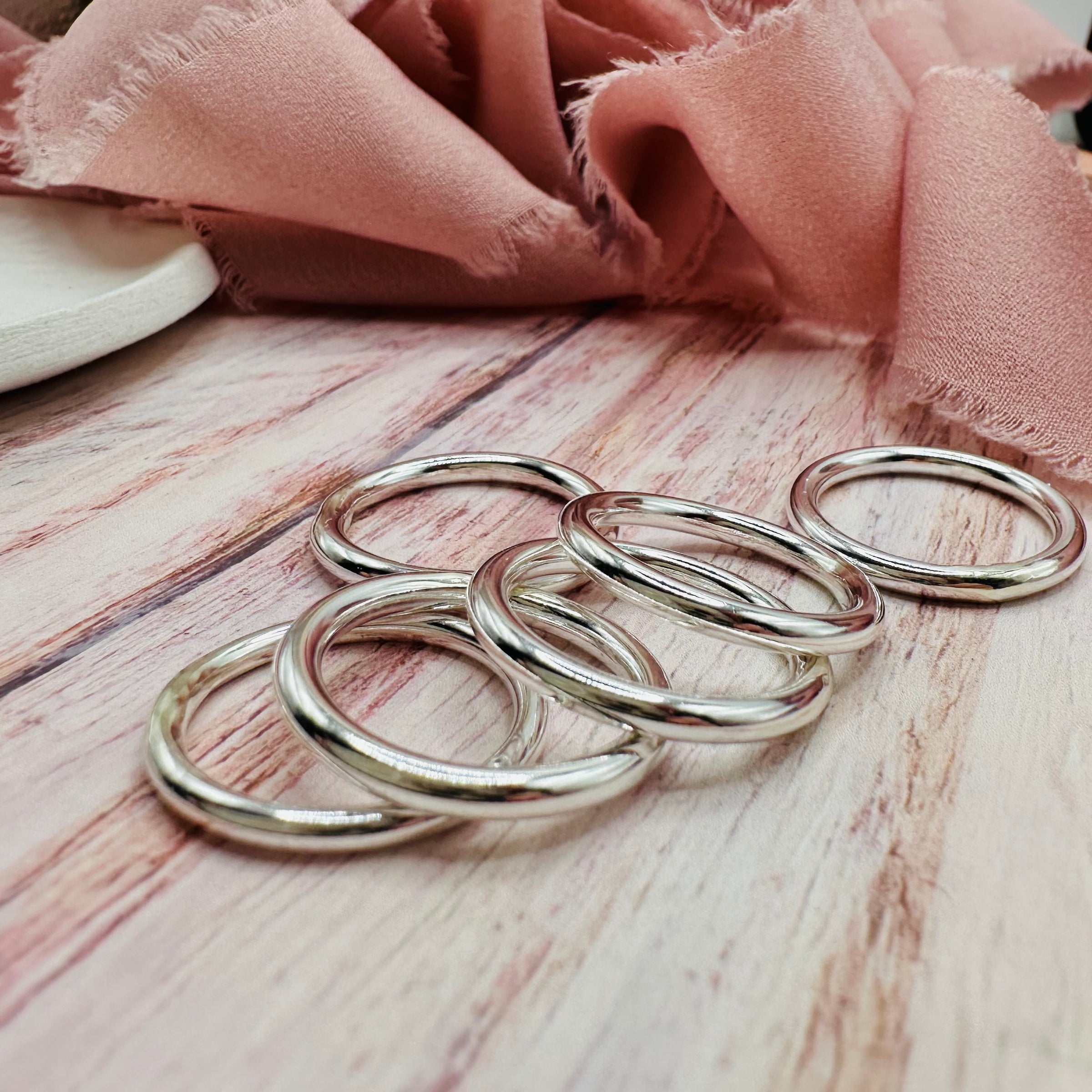 Sterling Halo Rings
