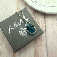 Aurelia Necklace in Moss Blue Kyanite