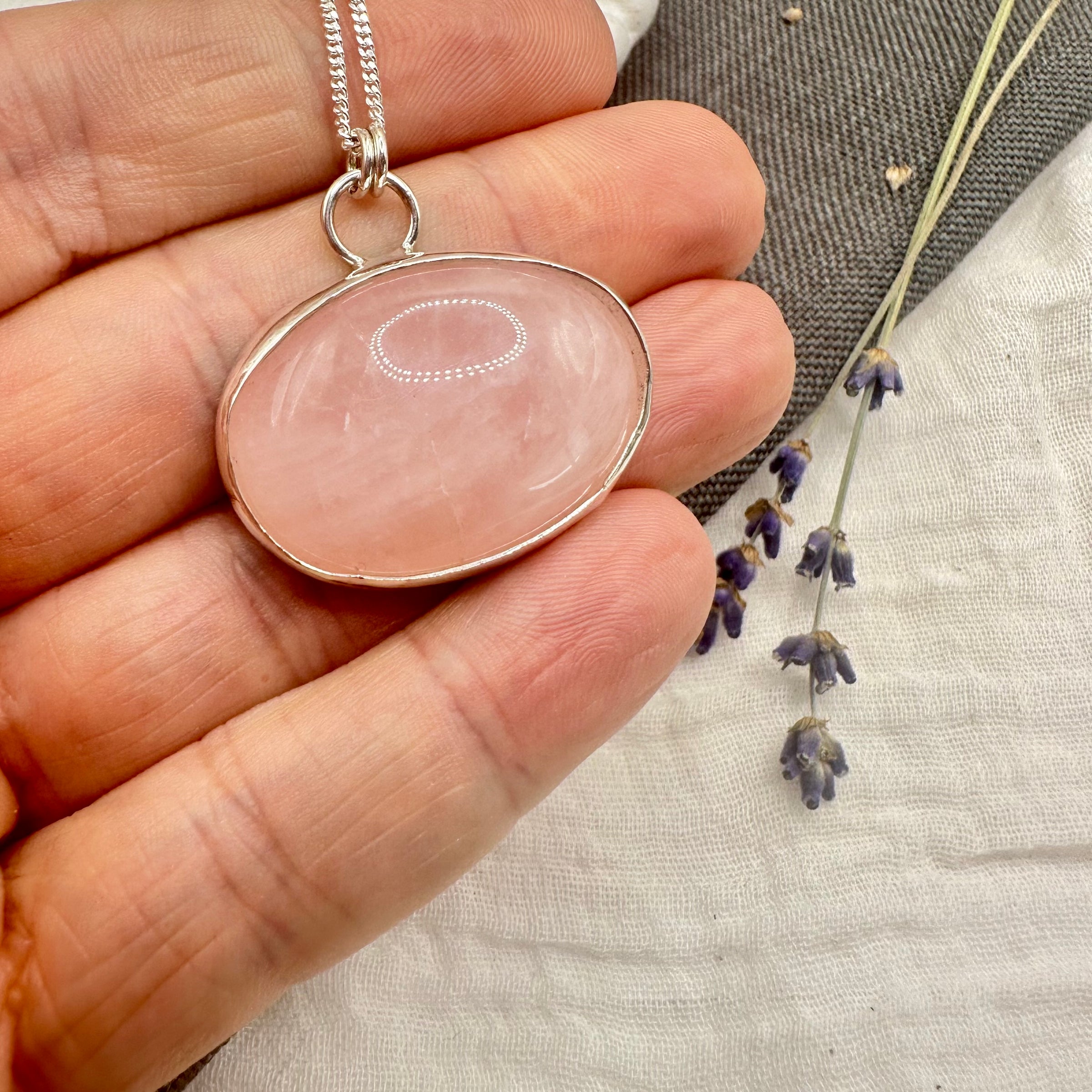 Statement Rose Quartz Necklace