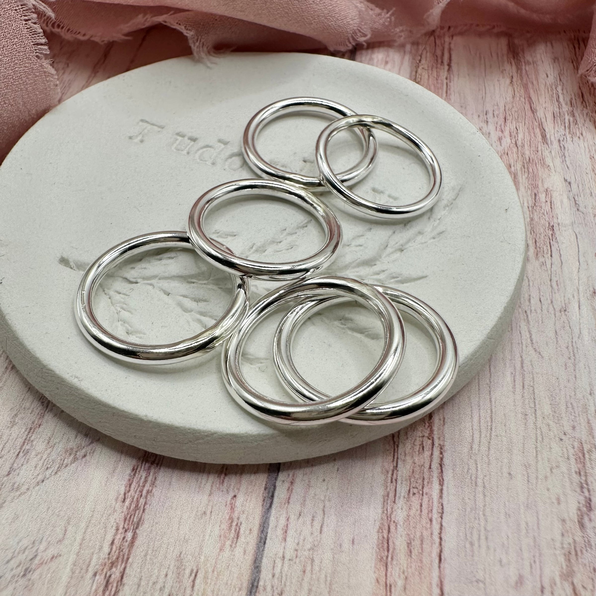 Sterling Halo Rings