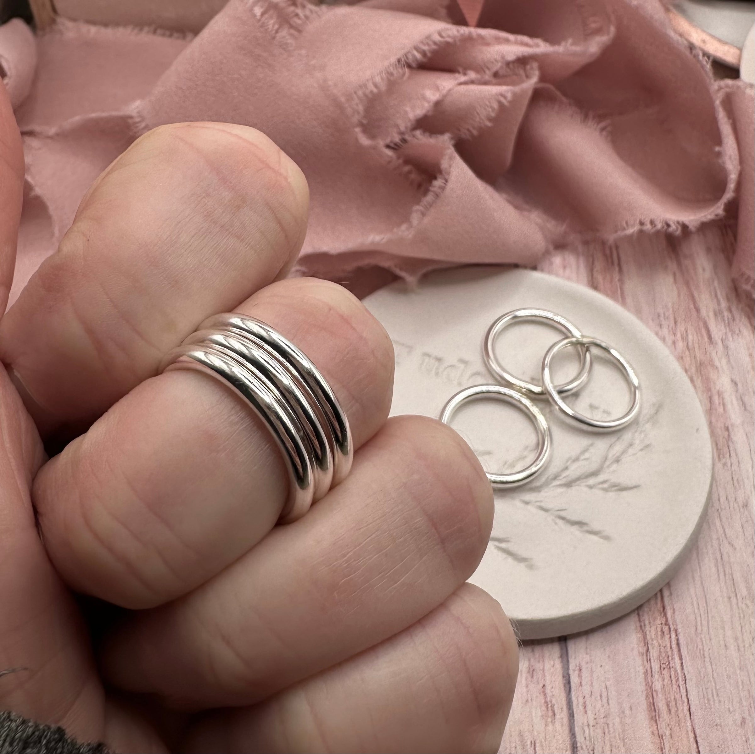 Sterling Halo Rings