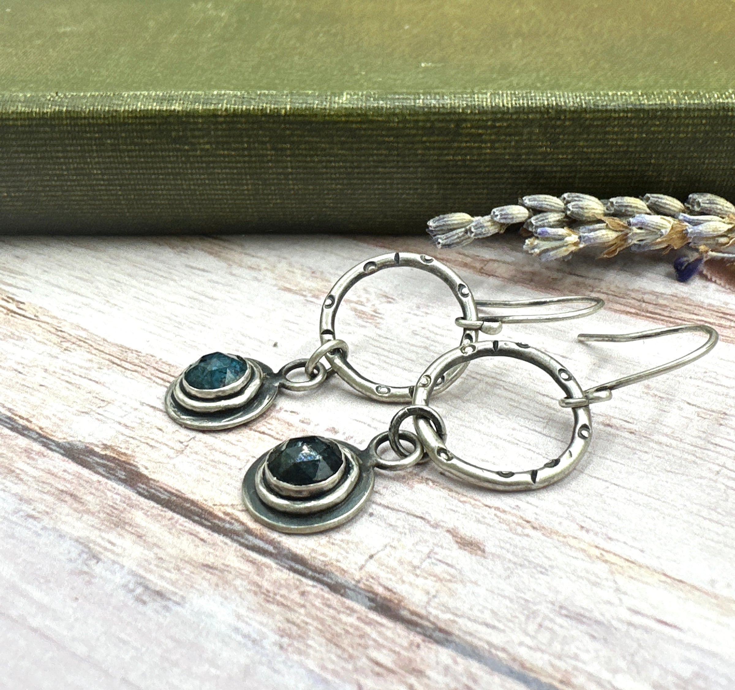 Teal Blue Kyanite Earrings
