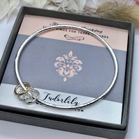 3 Rings Sterling Bangle with Mixed (Silver & Gold) Rings