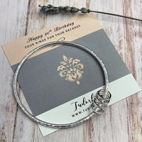 4 Rings Sterling Silver Bangle (Silver Rings)