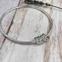 4 Rings Sterling Silver Bangle (Silver Rings)