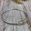Sterling Bangle with 5 Mixed (Silver & Gold) Rings