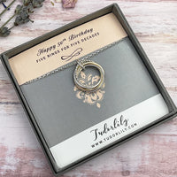 5 Ring Entwined Ring Mixed Metal Earrings