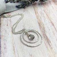 Amethyst 2 Ring Goldfill Necklace