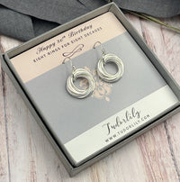 8 Rings Petite Sterling Silver Entwined Rings Earrings