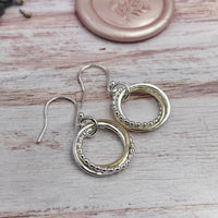 3 Rings Mixed Metals Necklace