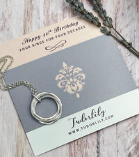 4 Ring Sterling Silver Necklace
