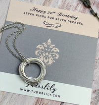 7 Ring Sterling Silver Necklace