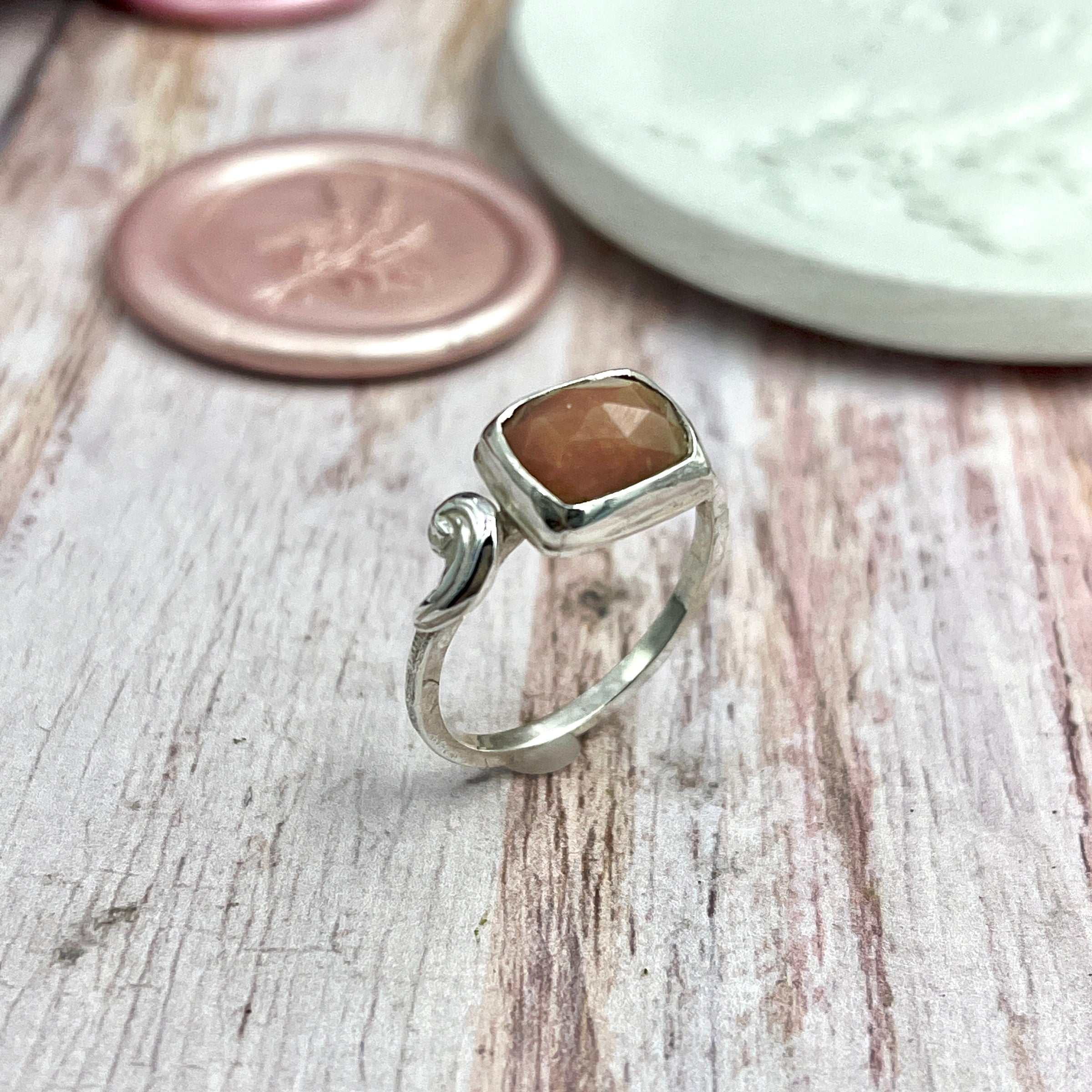 Pink Opal Freeform Ring