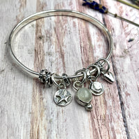 Moonstone Charm Bangle