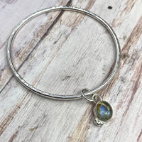 Labradorite Charm Bangle