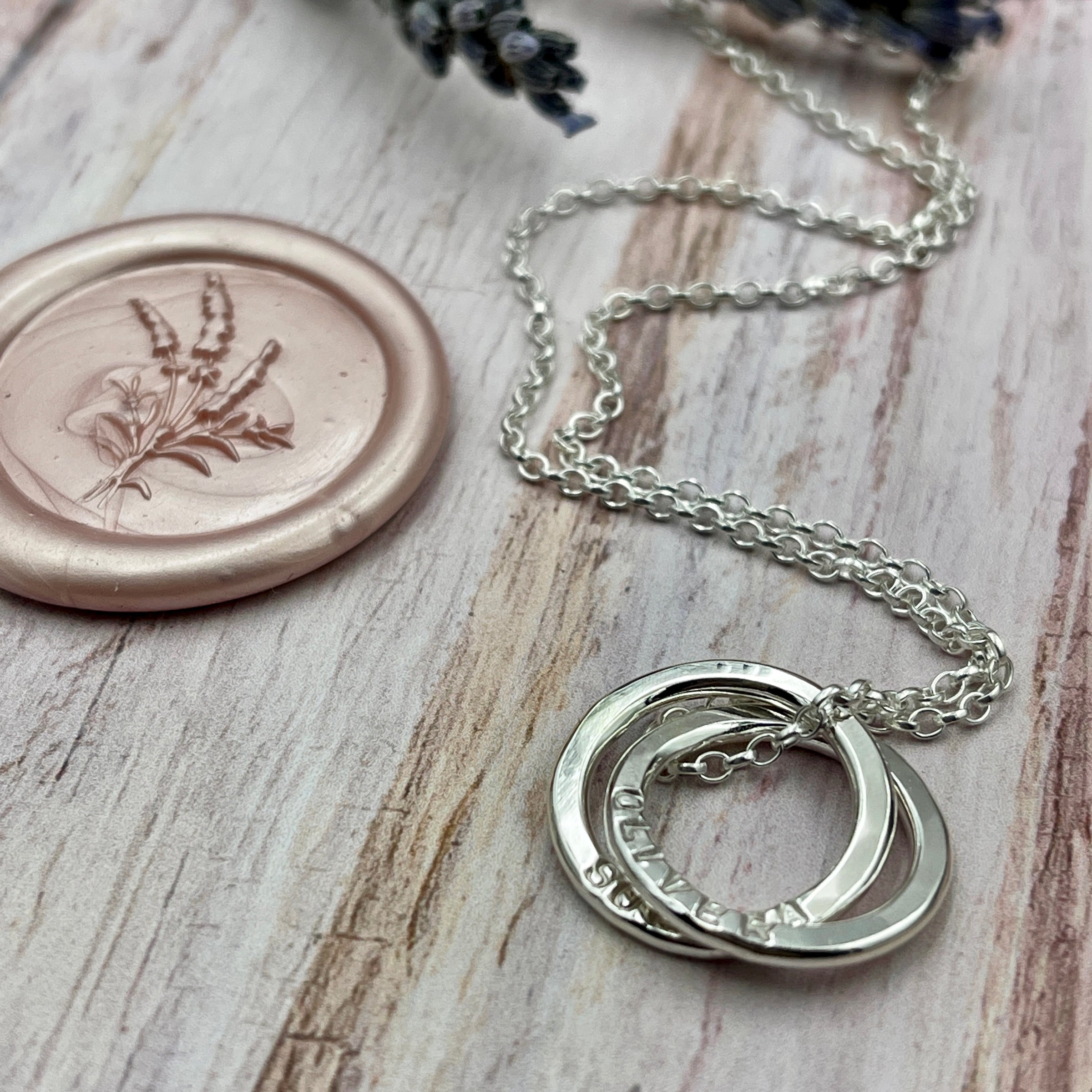 Petite Names Necklace (2 Ring)
