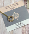 9 Ring Petite 14kt Goldfill Entwined Ring Necklace