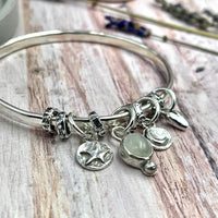 Moonstone Charm Bangle
