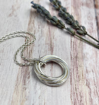 3 Petite Sterling Silver Entwined Rings Earrings