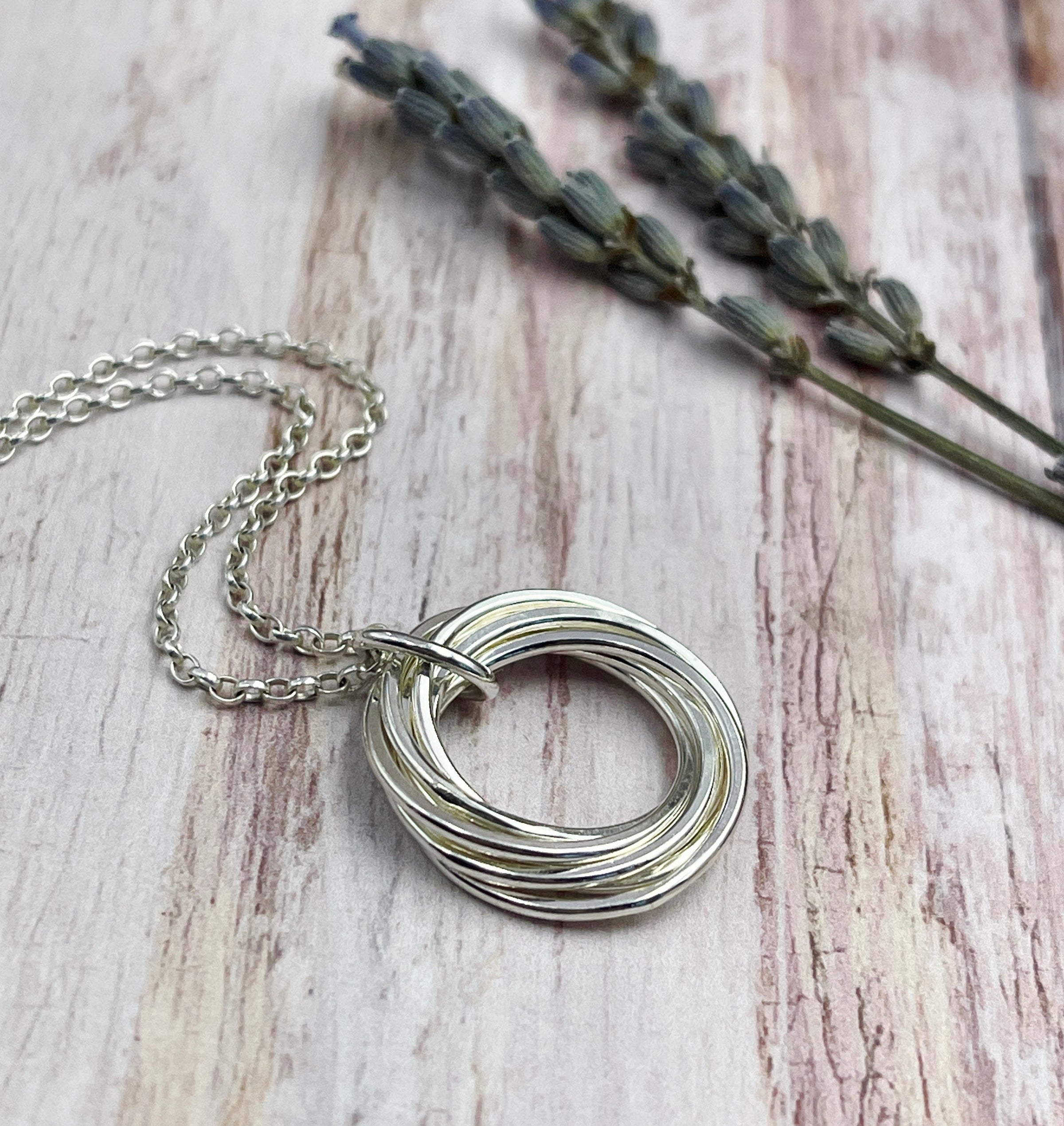 3 Petite Sterling Silver Entwined Rings Earrings