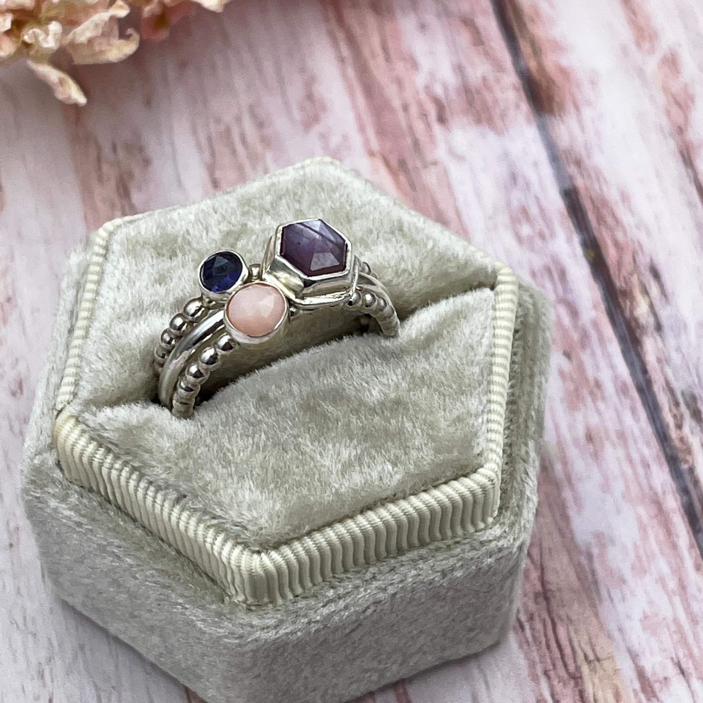 Hexagon Star Sapphire Ring