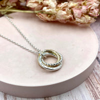 Avril Petite Silver & Gold Names Necklace
