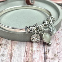Moonstone Charm Bangle