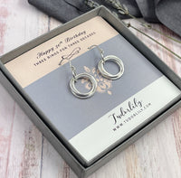 3 Petite Ring Sterling Silver Necklace