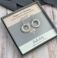 7 Ring Sterling Silver Necklace