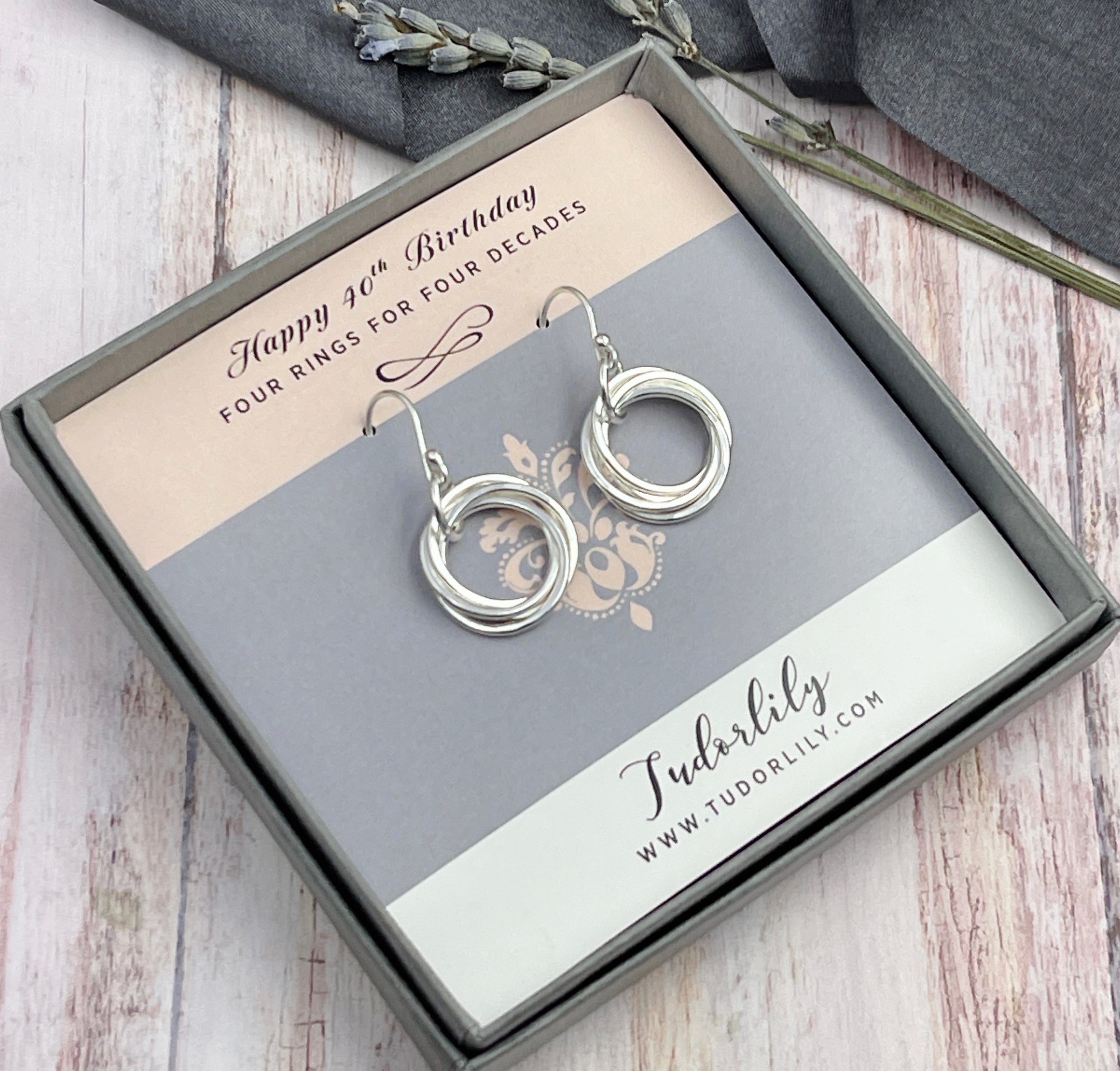4 Ring Sterling Silver Necklace