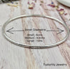 Three Entwined Bangles -Hallmarked Sterling Silver