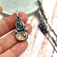 Labradorite & Strawberry Quartz Necklace