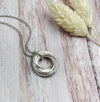 8 Petite Rings Sterling Silver Necklace