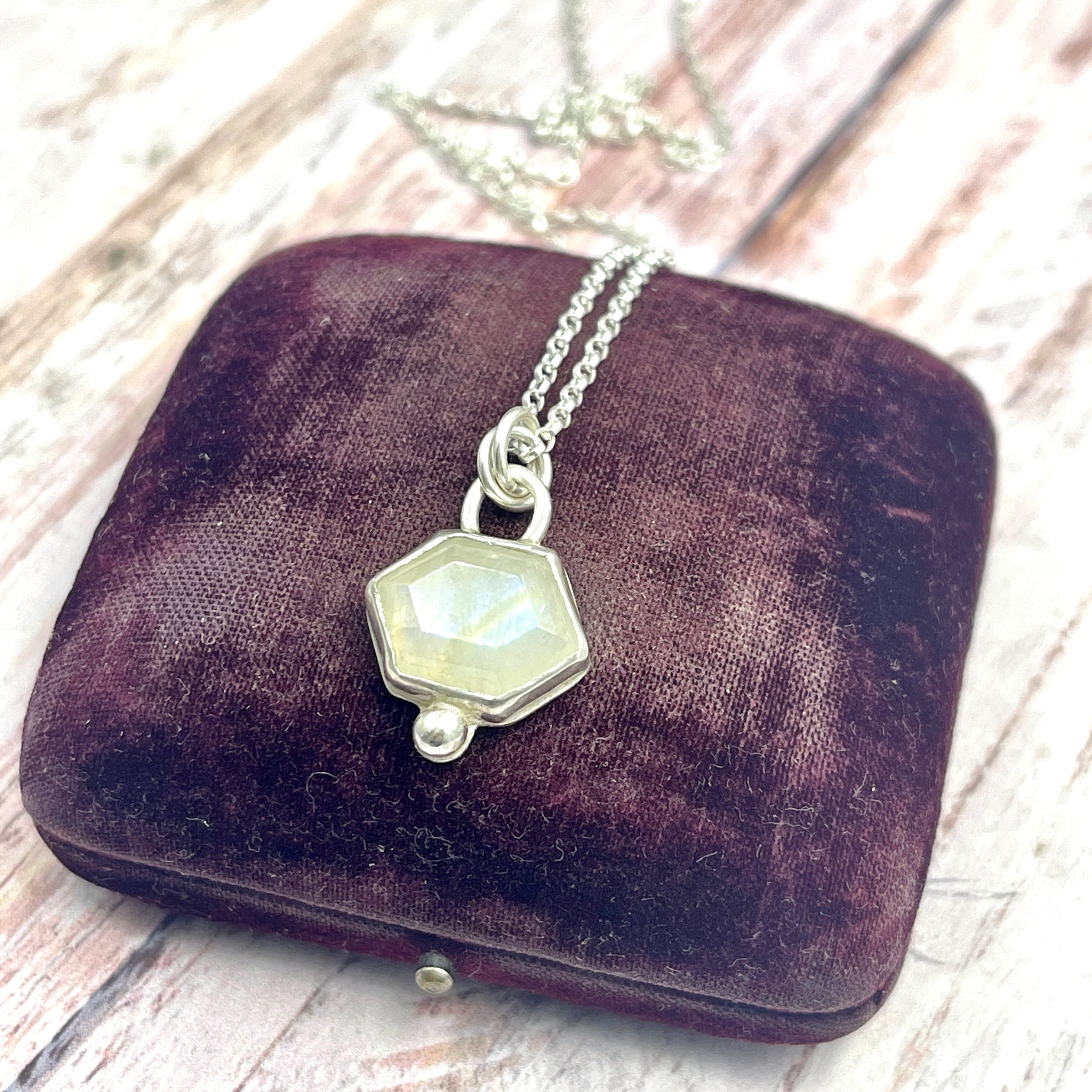 Rainbow Moonstone Necklace