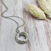 7 Petite Rings Sterling Silver Necklace