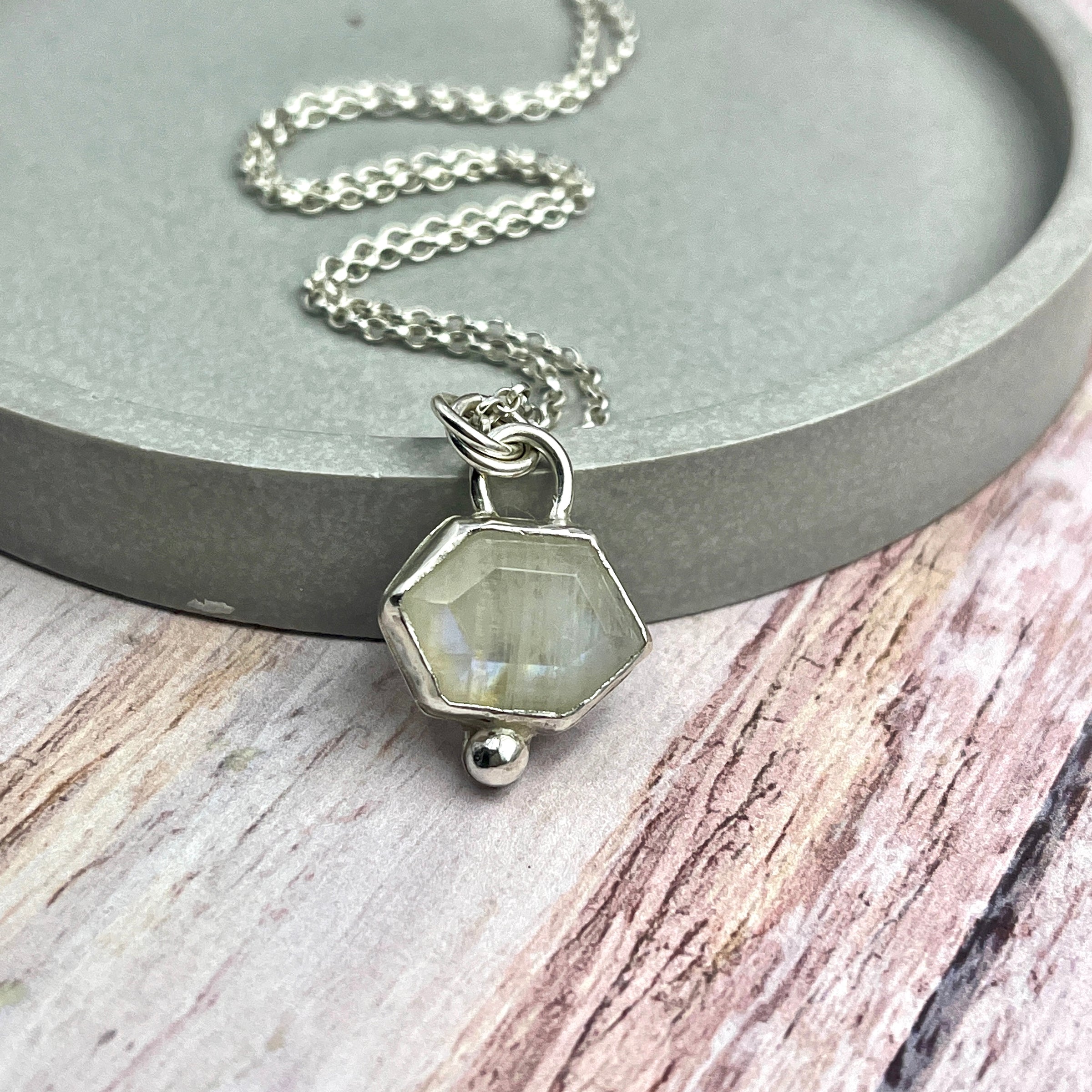 Rainbow Moonstone Necklace